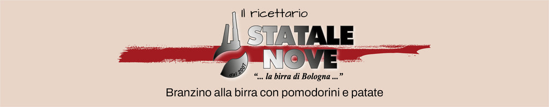 Branzino alla birra con pomodorini e patate