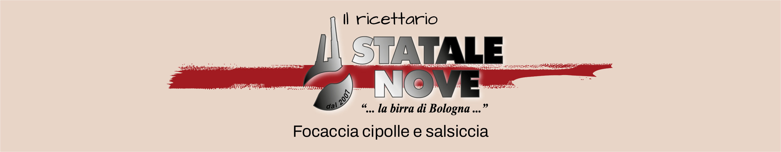 Focaccia cipolle e salsiccia con Almamater